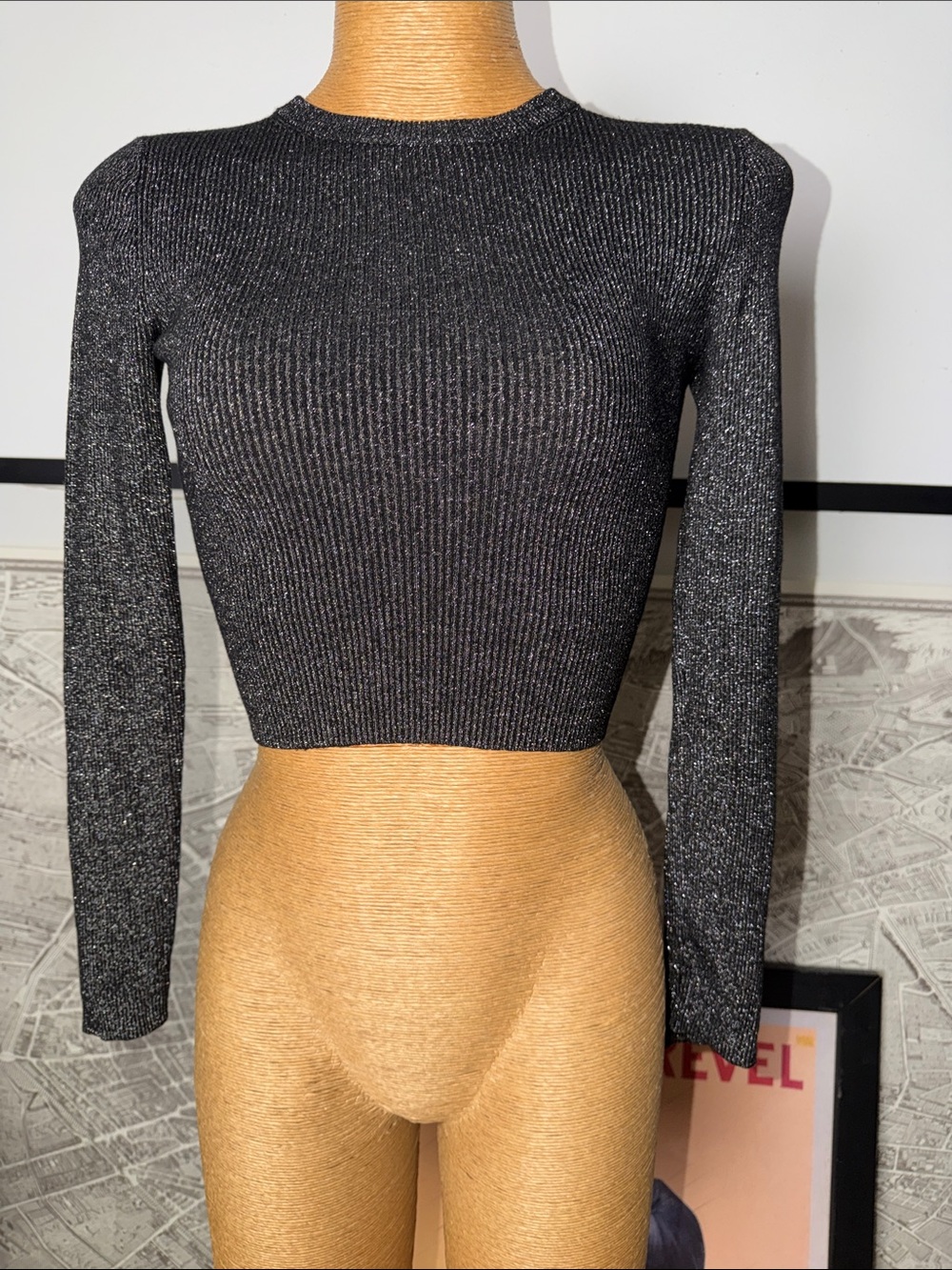 ALC  rubber top sweater metallic Size XS
